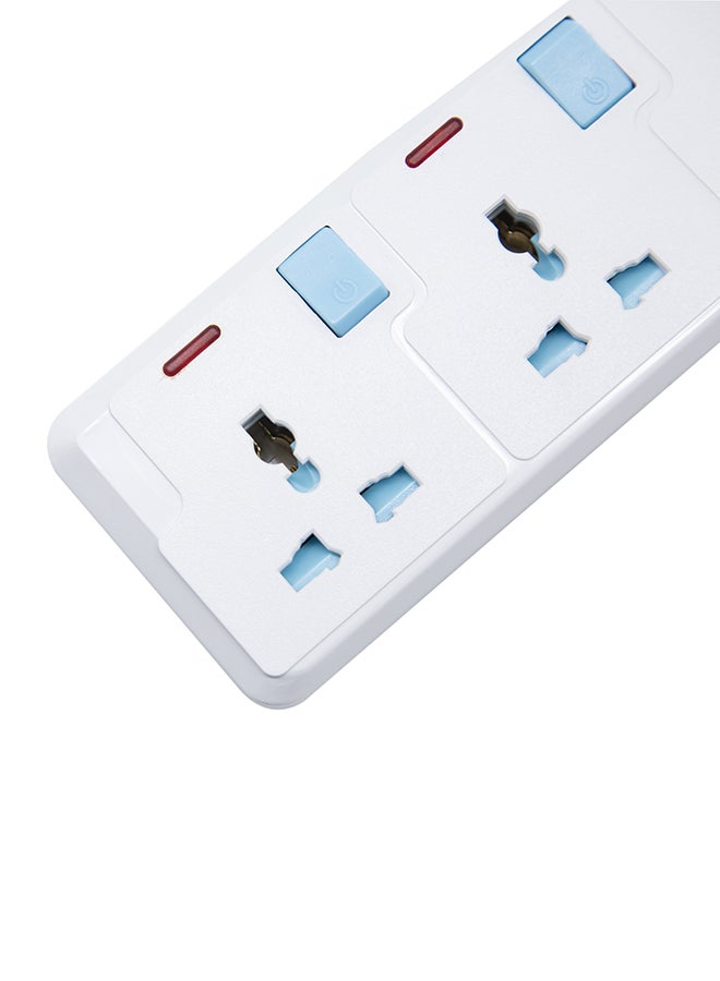 Clikon 3 Way Extension Socket White/Blue/red  - Image 5