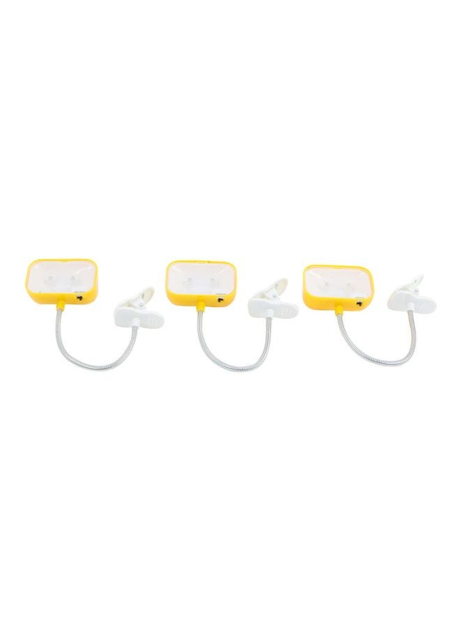 3-Piece Multifunction LED Clip Lights Yellow/White 17x24x4cm - v1602053564/N40929986A_1