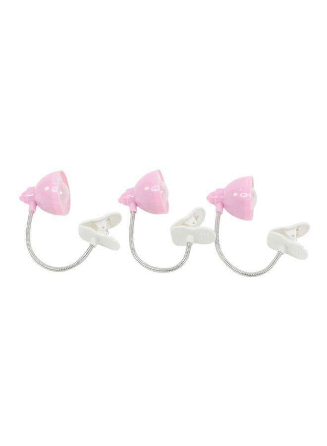 3-Piece Multifunction Clip LED Set White/Pink 17x24x4.5cm - v1602053569/N40929989A_1