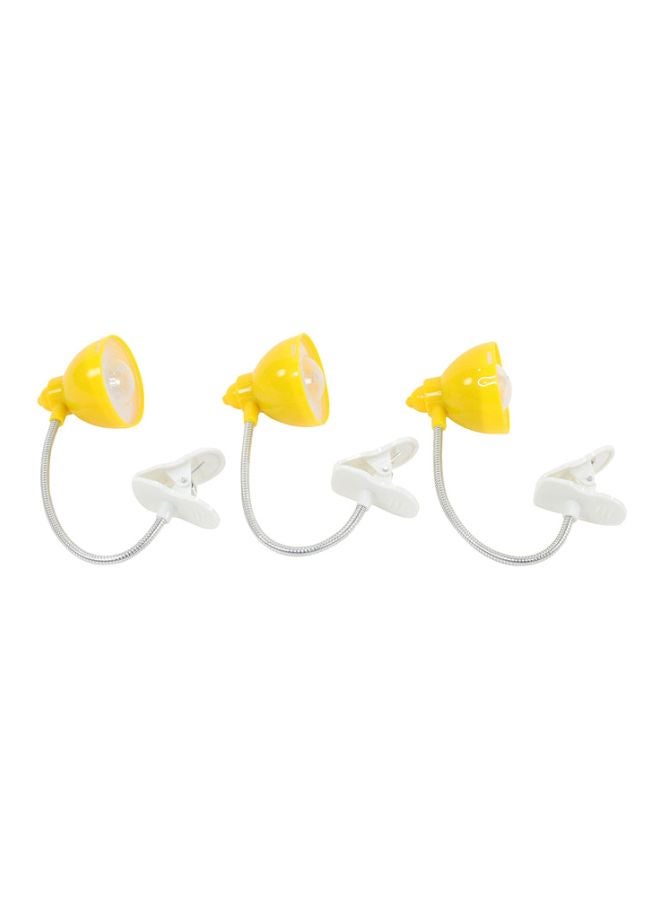 LAWAZIM 3-Piece Multifunction Clip LED Light Yellow/White 17x24cm - Image 1