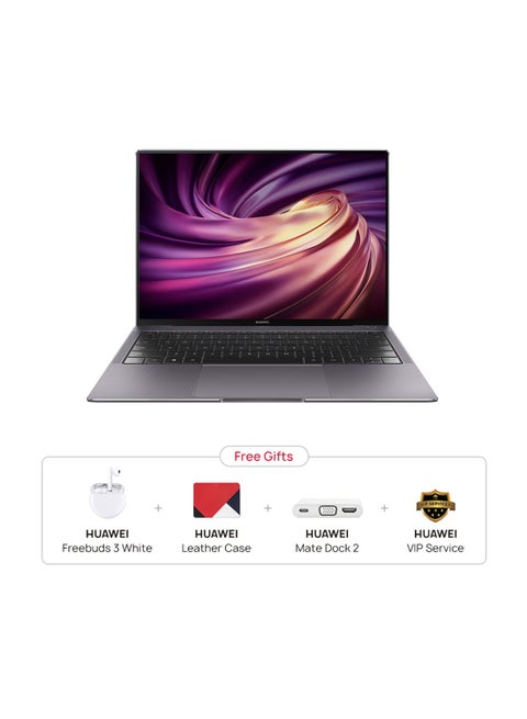 MateBook X Pro 2020 Laptop With 13.9-Inch Display, Core i7-10510U Processor/16GB RAM/1TB SSD/2GB NVIDIA GeForce MX250 Graphics And FOC Gifts Space Grey