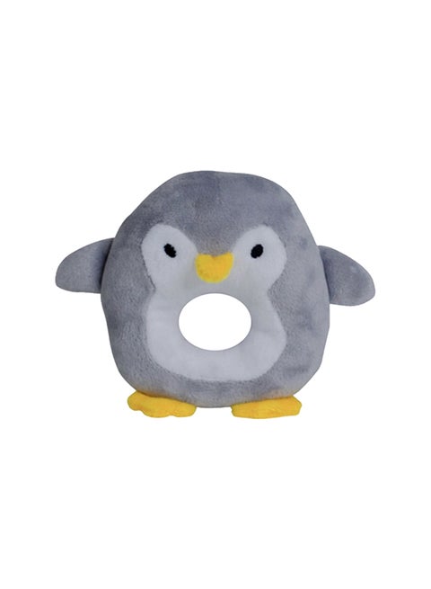 Bibibaby Cuddle Rattle Percy Penquin - Grey 6 x12x18cm
