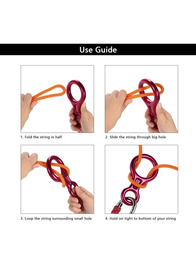 LIXADA O-Ring Hook Rappel Descender 14.6 x 7.6cm  - Image 5
