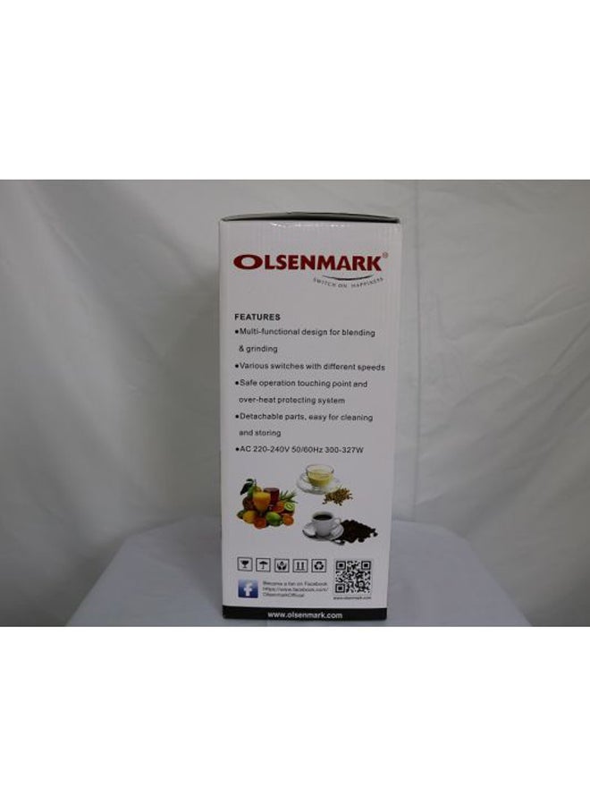 Olsenmark - 2-In-1 Super Blender 1.5 L 327 W OMSB2135 White/Clear/Red - Image 1