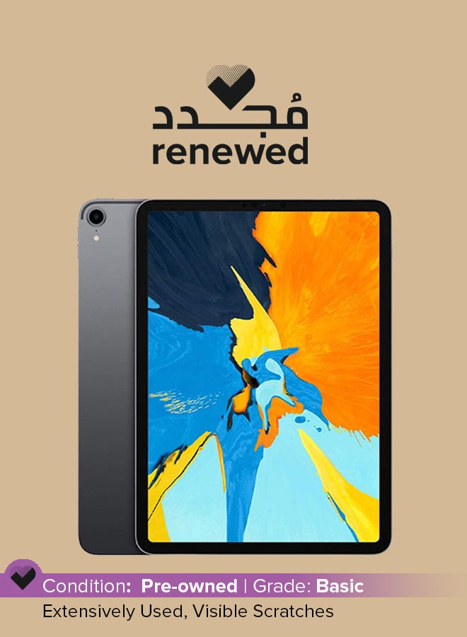 ابل  مُجدد - آي باد برو مقاس 11 بوصة، 64 جيجابايت، الجيل الأول، مزود بخاصية الواي فاي، يأتي مع تطبيق فيس تايم، لون رمادي فلكي - Image 1