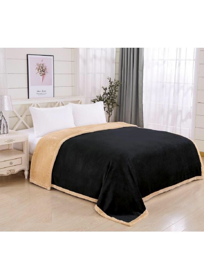 Hours Sarah Bed Blanket Combination Black/Beige 220x200cm