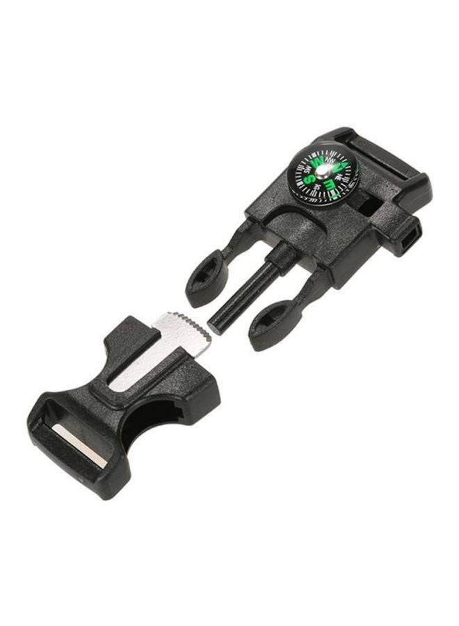 LIXADA - 10-Piece Emergency Whistle Buckle With Compass 6.2 x 1.5 x 2.5cm - Image 1