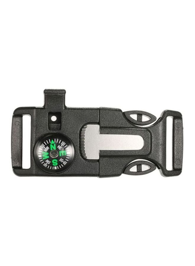 LIXADA - 10-Piece Emergency Whistle Buckle With Compass 6.2 x 1.5 x 2.5cm - Image 1