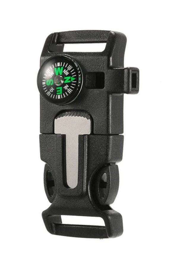 LIXADA - 10-Piece Emergency Whistle Buckle With Compass 6.2 x 1.5 x 2.5cm - Image 1