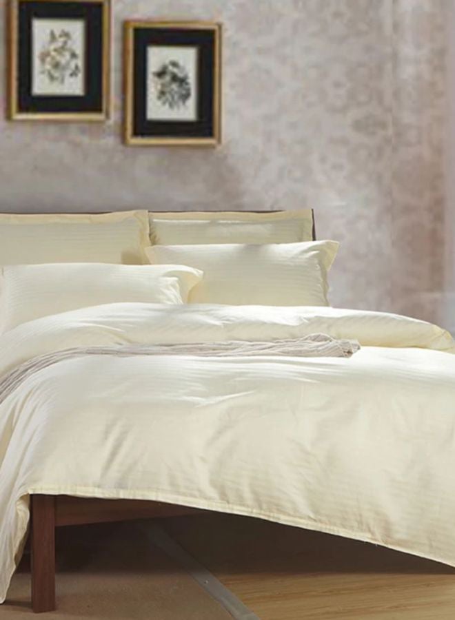 ديلز فور لس طقم أغطية لحاف بتصميم سادة من 6 قطع مايكروفايبر أوف وايت