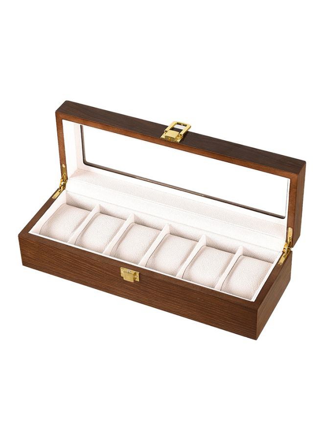 بيوينتي صندوق منظم لساعات اليد مصنوع من الخشب يتسع لـ 6 ساعات unisex - Image 2