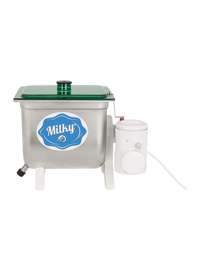 Milky Electric Butter Churning/Extractor Machine 550W 10 L 550 W FJ 10 Silver/Green - Image 1
