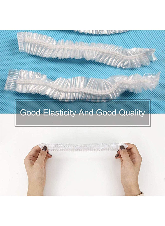 100-Piece Disposable Waterproof Shower Cap Set Clear - Image 5