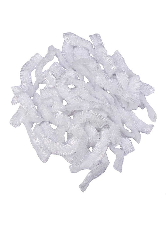 100-Piece Disposable Waterproof Shower Cap Set Clear - Image 2