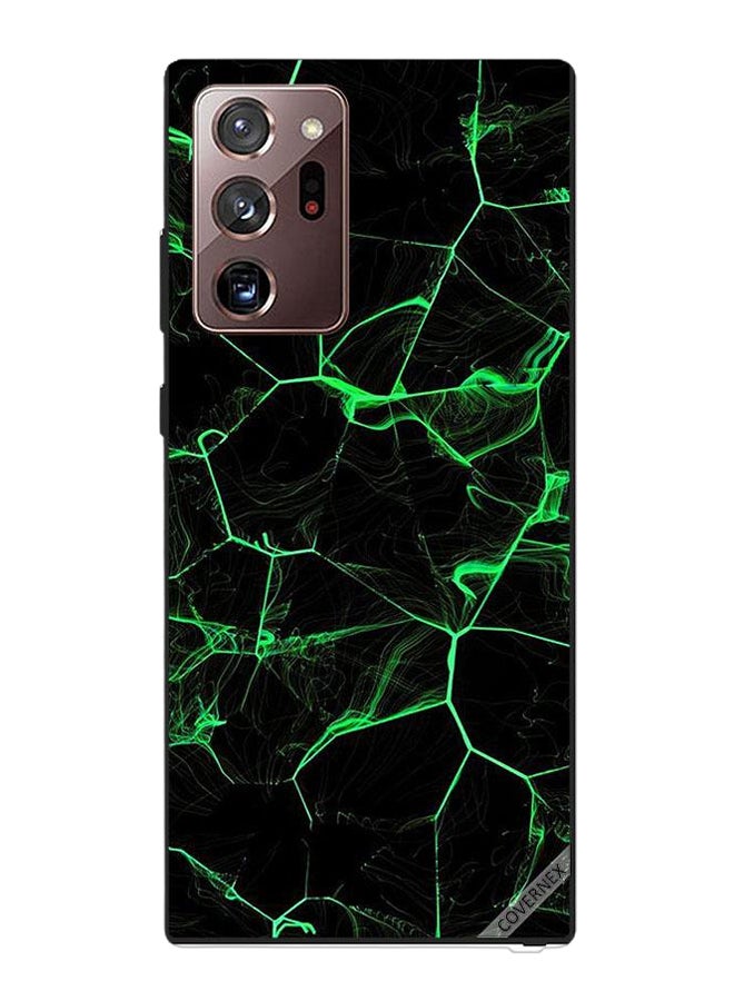 Covernex Samsung Galaxy Note 20 Ultra Protective Case Cover Printed Featuring Green Waves Pattern DESIGN_1113 - Image 1