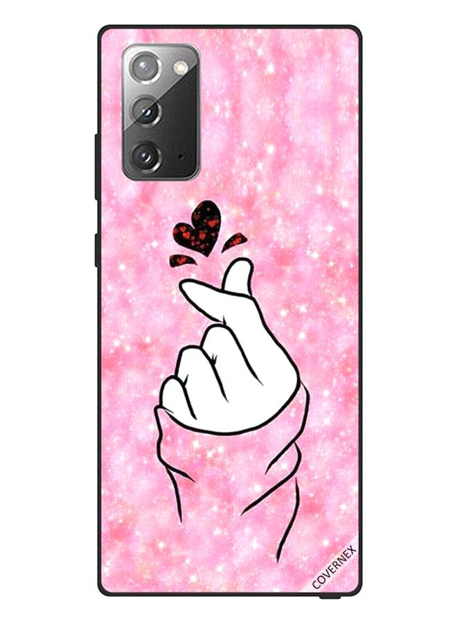 Covernex Samsung Galaxy Note 20 Protective Case Cover Printed Featuring Snap Love Pink Glitter DESIGN_0715 - Image 1