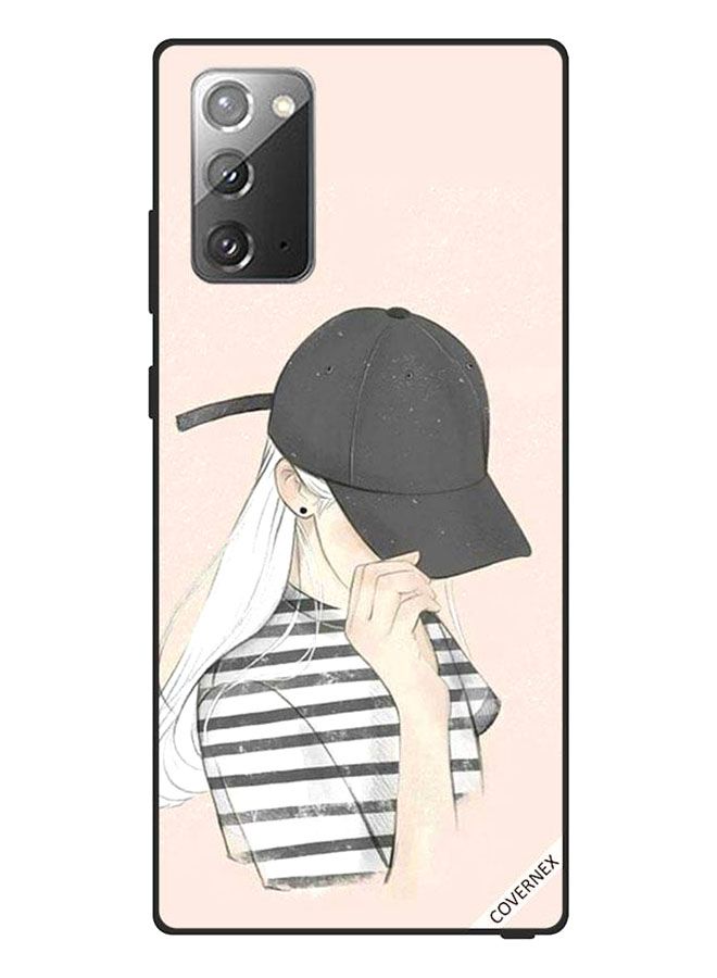 Covernex Protective Case Cover For Samsung Galaxy Note20 Girl Wear Shirt Of Black Strips - Image 1