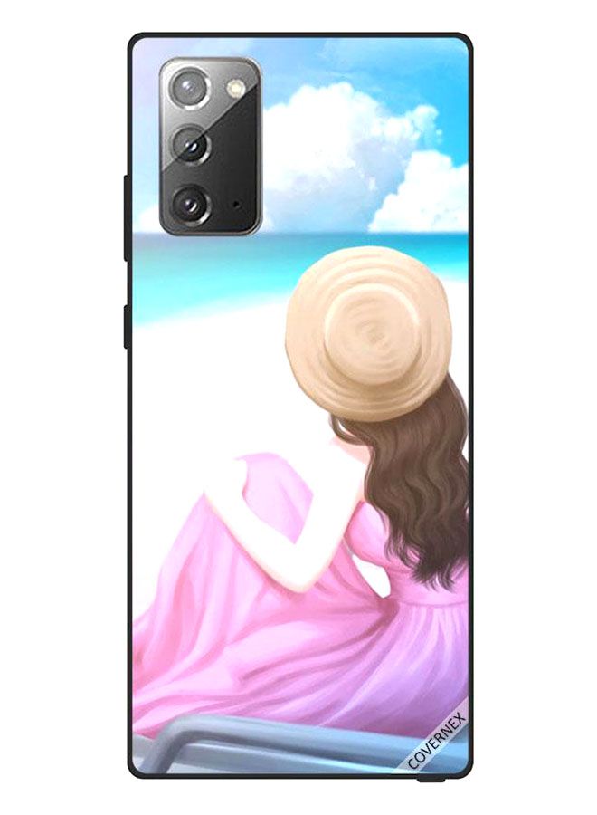 Covernex Protective Case Cover For Samsung Galaxy Note20 Pink Dress Lovely Girl Waiting On Beach - Image 1