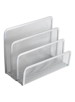 3 Compartment Mesh Envelope Holder Silver