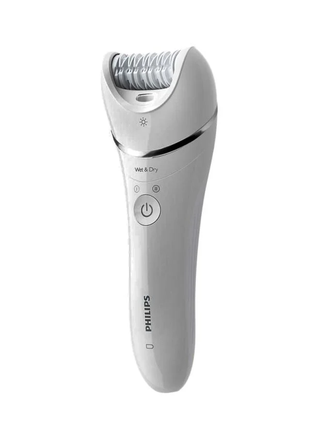 Philips Epilator Series 8000 Wet And Dry epilator BRE710/01, 2 Years Warranty White/Pink