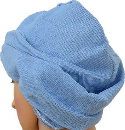 Generic Quick Drying Hair Towel Wrap Set Light Blue  - Image 3