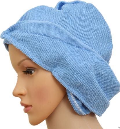 Generic Quick Drying Hair Towel Wrap Set Light Blue  - Image 2