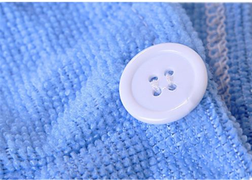 Generic Quick Drying Hair Towel Wrap Set Light Blue  - Image 4