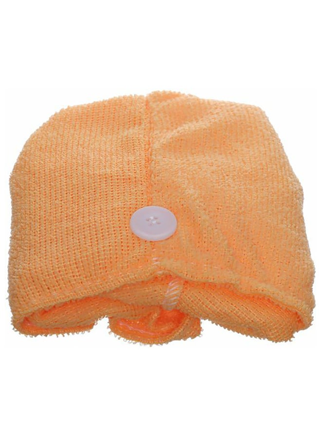 Quick Drying Hair Towel Wrap Orange - Image 1