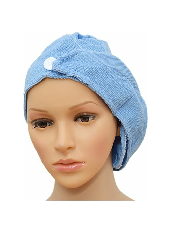 Generic Quick Drying Hair Towel Wrap Set Light Blue  - Image 1