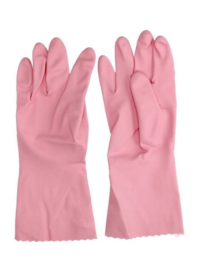 Vileda Latex Reusable Sensitive Gloves Pink - Image 1