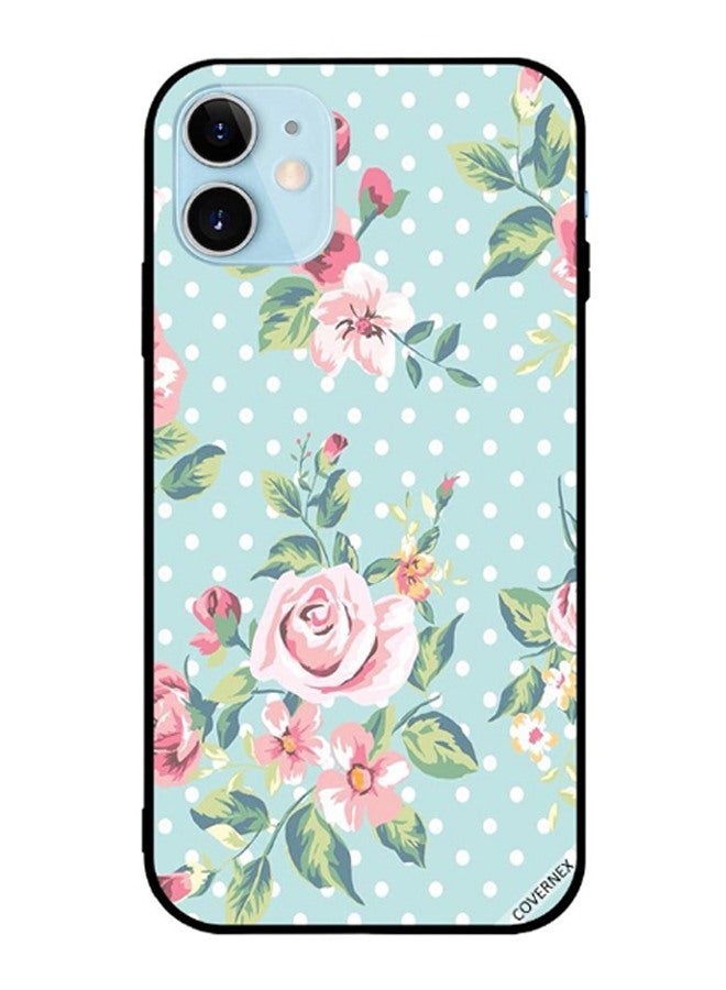 Covernex Protective Case Cover For Apple iPhone 12 mini Flowers Over Light Green Pattern - Image 1