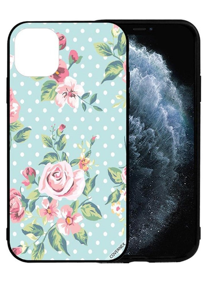 Covernex Protective Case Cover For Apple iPhone 12 mini Flowers Over Light Green Pattern - Image 2