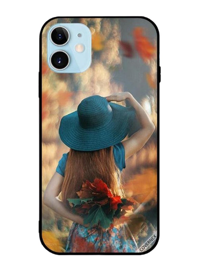 Covernex - Protective Case  Cover For Apple iPhone 12 Hat Girl Hiding Love Leaves - Image 1