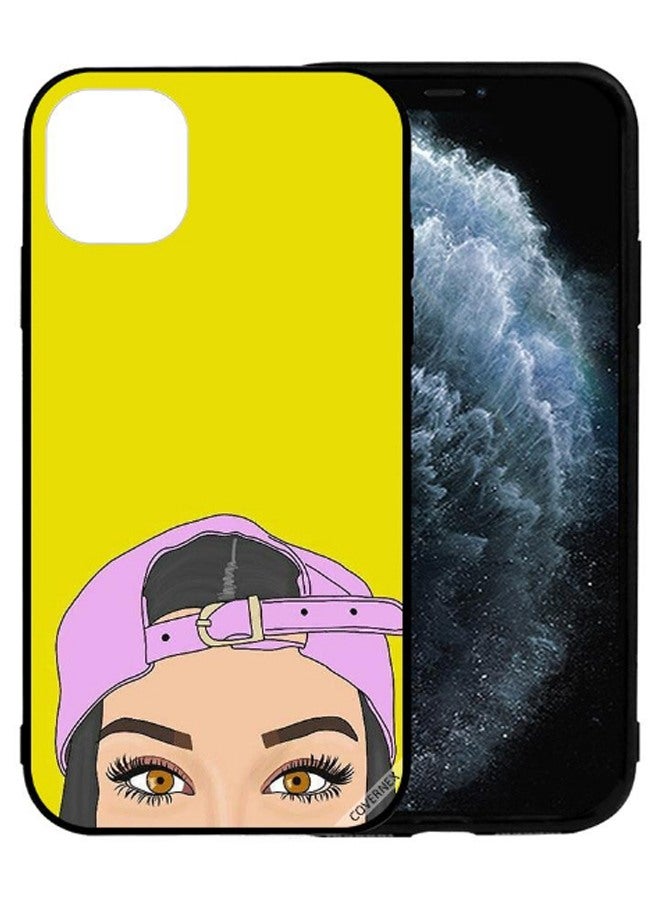 Covernex Protective Case Cover For Apple iPhone 12 mini Pink Cap Girl Appearing At Bottom - Image 2