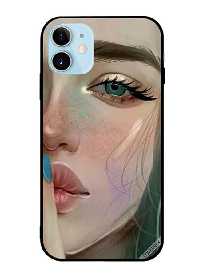 كوفرنيكس غطاء حماية واق لهاتف أبل آيفون 12 ميني تصميم فتاة حزينة - Image 1