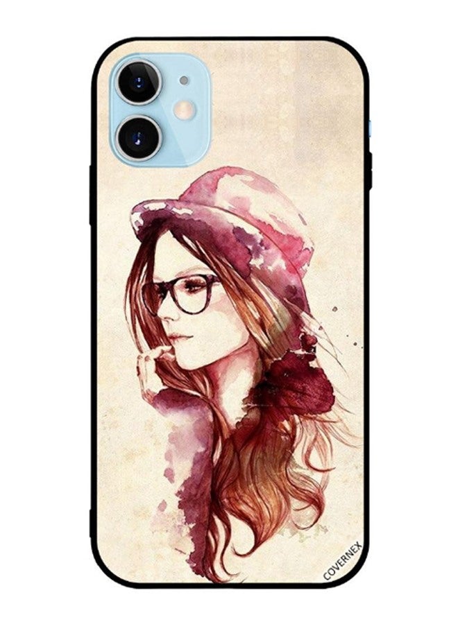 Covernex Protective Case Cover For Apple iPhone 12 mini Cute Girl Wear Hat And Glass - Image 1