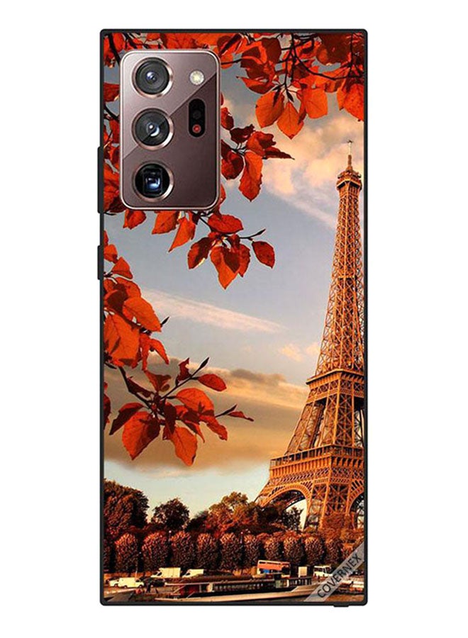 Covernex Protective Case Cover For Samsung Galaxy Note20 Ultra Autumn Bunch And Eiffel Tower