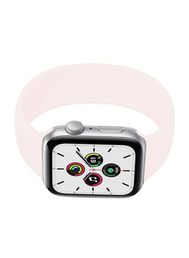 MARGOUN Solo Loop Band For Apple Watch Series 6/SE 44 mm Pink Sand  - Image 2