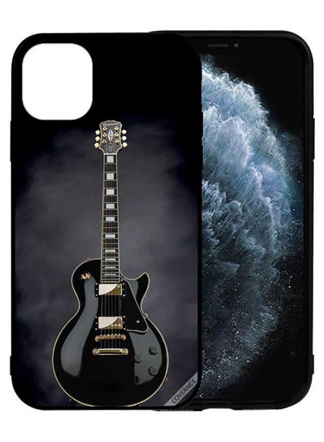 كوفرنيكس غطاء حماية واق لهاتف أبل آيفون 12 ميني بطبعة صورة لجيتار أسود - Image 2