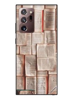 Protective Case Cover For Samsung Galaxy Note20 Ultra Book Pages Pattern