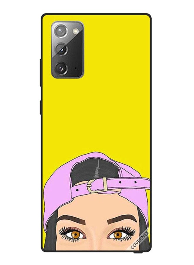 Covernex Protective Case Cover For Samsung Galaxy Note20 Pink Cap Girl Appearing At Bottom - Image 1