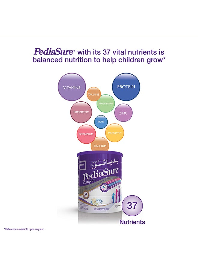 Pediasure - Complete Vanilla Milk Powder, 1-10 Years 1600grams - Image 1