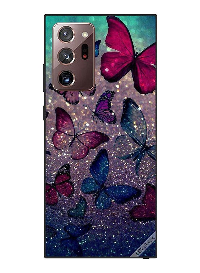كوفرنيكس غطاء حماية خلفي لهاتف سامسونج جالاكسي نوت 20 ألترا فراشات برّاقة جليتر أند باترفلايز - Image 1