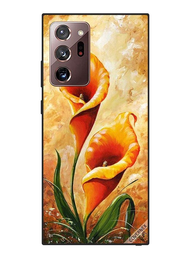 كوفرنيكس غطاء حماية واق لهاتف سامسونج جالاكسي نوت 20 ألترا أورانج فلورال أرت