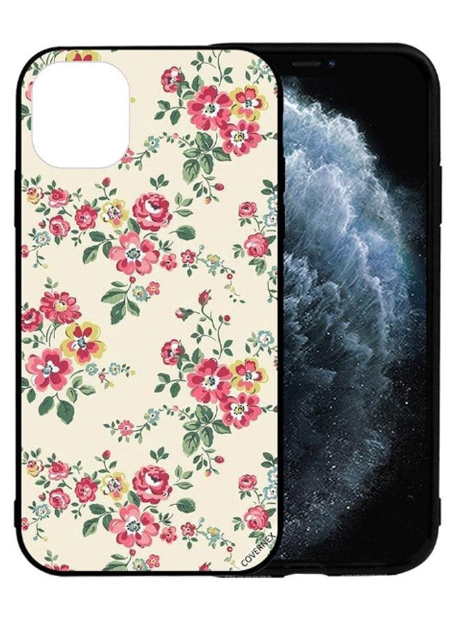 Covernex - Protective Case Cover For Apple iPhone 12 mini Small Flowers With Green Leaves Floral Pattern - Image 1