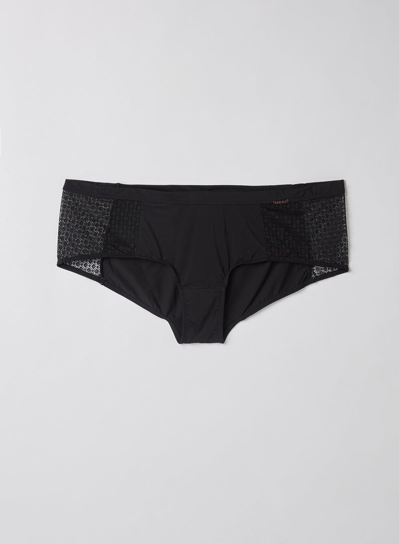 PARFAIT - Lace Trim Hipster Briefs Black - Image 1