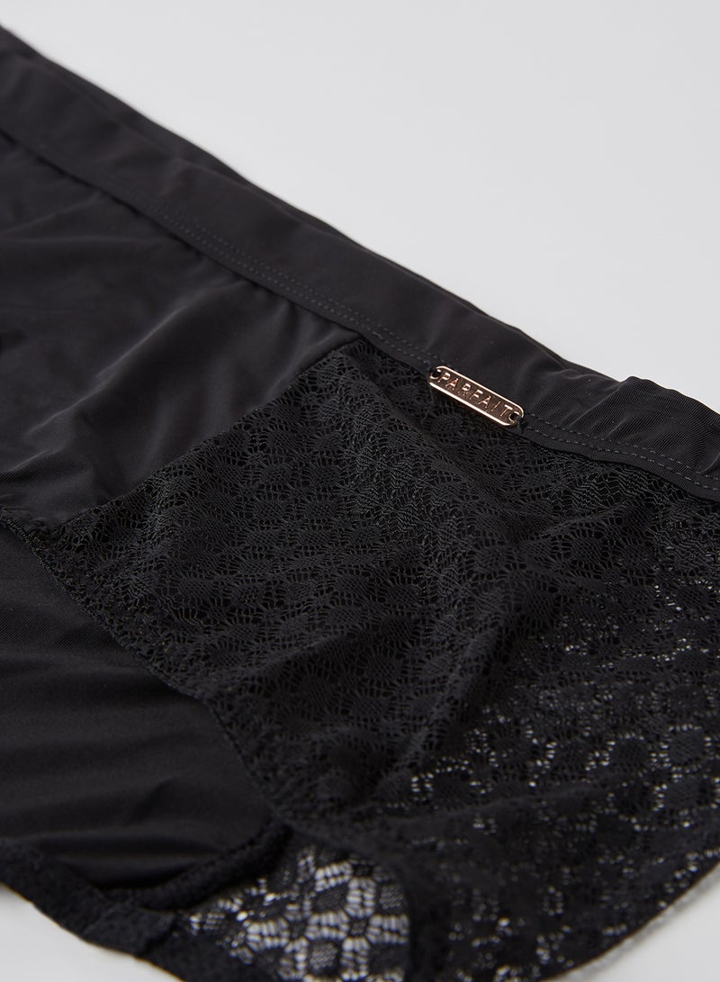 PARFAIT - Lace Trim Hipster Briefs Black - Image 1