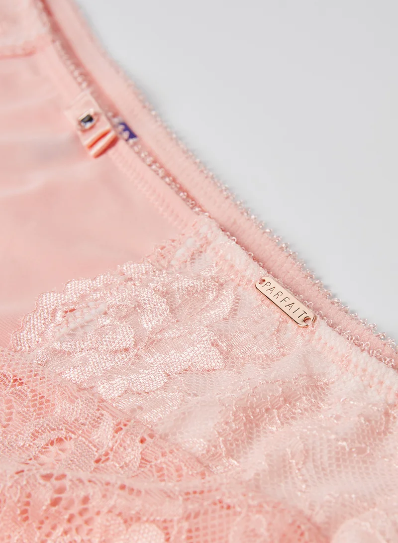 PARFAIT Lace Trim Hipster Briefs Pink Parfait