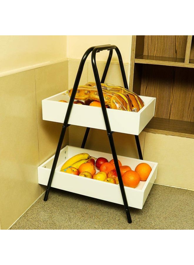 Yatai - 2-Tier Kitchen Storage Organizer White 49x32x68cm - Image 1