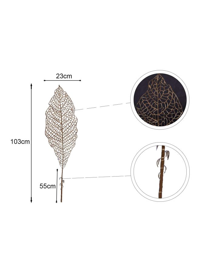 Artificial Decorative Banana Leaves Gold 103x23cm